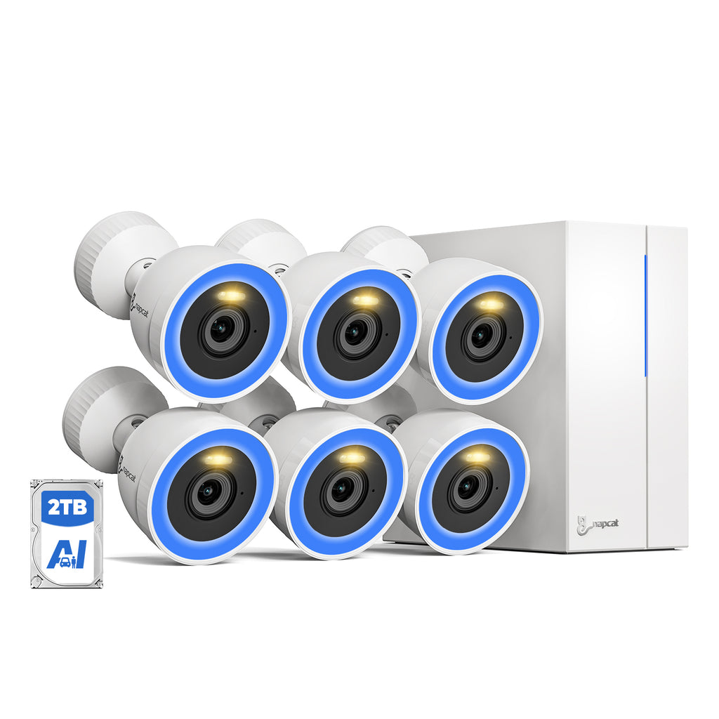 4MP Color Night Vision Proaction Deterrent Security System - 8 Channel 6 Cameras with 2TB HDD