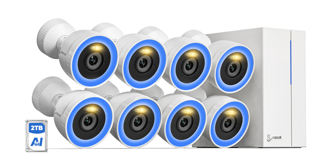 4MP Color Night Vision Proaction Deterrent Security System - 8 Channel 8 Cameras with 2TB HDD