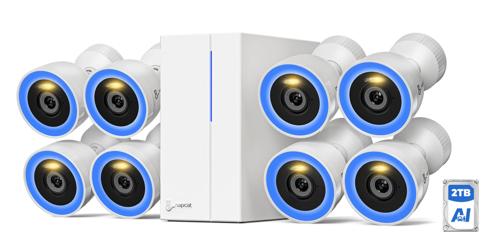 4K Color Night Vision Proaction Deterrent Security System - 8 Channel 8 Cameras with 2TB HDD