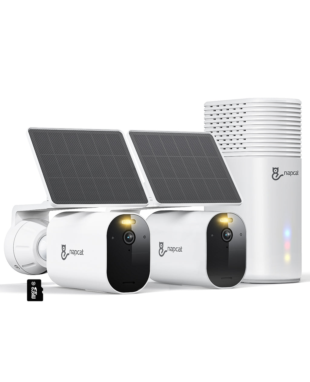 5MP HD Wireless Battery & Solar Power Camera System, NVR Playback & Setup, No Network Needing Optional, Local Storage, No Monthly Fee